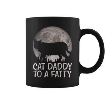 Cat Daddy To A Fatty Fat Chonk Dad Kitten Fur Papa Coffee Mug - Monsterry CA