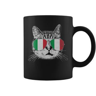 Cat Italian Italy Flag Country Retro Men Women Kids Coffee Mug | Mazezy