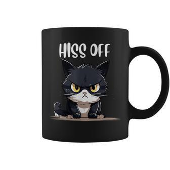 Cat For Men Humor Hiss Off Meow Cat T Coffee Mug - Thegiftio UK
