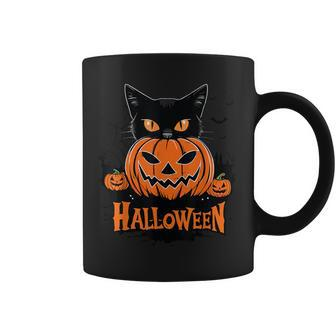 Cat Meow Halloween Costume Cat Sarcastic Pumpkin Coffee Mug | Mazezy