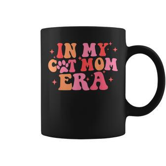 In My Cat Mom Era Groovy Mom Life Retro Coffee Mug | Mazezy