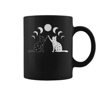 Cat Moon Vintage Witchy Cat Lovers And Celestial Enthusiasts Coffee Mug | Mazezy