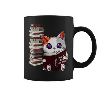 Cat Reading Books School Teacher Books Reading Cat Reading Funny Designs Funny Gifts Coffee Mug | Mazezy