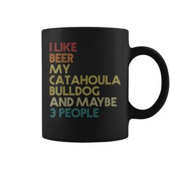 Catahoula Bulldog Dog Owner Beer Lover Quote Vintage Retro Coffee Mug | Mazezy