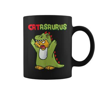 Catasaurus T-Rex Cat Kitten Dinosaur Feline Dino Dragon Coffee Mug | Mazezy