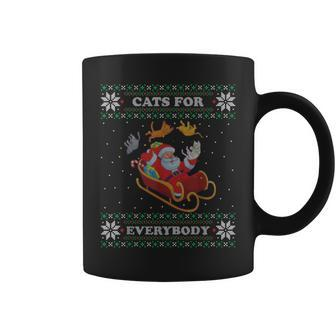 Cats For Everybody Cat Lover Ugly Christmas Sweater Coffee Mug - Seseable