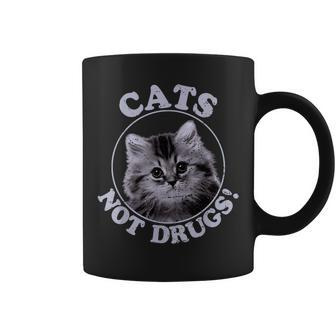 Cats Not Drugs Munchkin British Longhair Coffee Mug | Mazezy CA