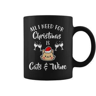 Cats And Wine Christmas Coffee Mug | Mazezy