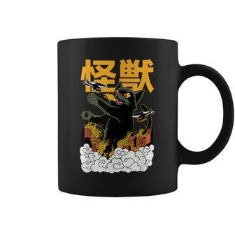Catzilla Angry Kaiju Anime Cat Monster Coffee Mug - Monsterry CA
