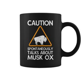 Caution Spontaneously Talks About Musk Ox Coffee Mug | Mazezy