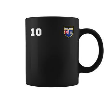 Cayman Islands Number 10 Soccer Flag Football Coffee Mug | Mazezy UK