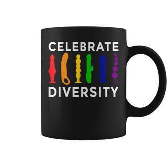 'Celebrate Diversity' Bisexual Feminist Lesbian Pride Coffee Mug | Mazezy CA
