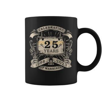 Celebrating 25 Year Of Marriage Anniversary Matching HisHer Coffee Mug - Seseable