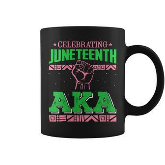 Celebrating Junenth Aka Fist Black History Men Women Coffee Mug | Mazezy