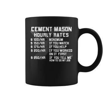 Cement Mason Hourly Rate Funny Concrete Worker Labor Gifts Coffee Mug | Mazezy