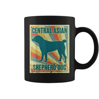 Central Asian Shepherd Dog Vintage Style Silhouette Coffee Mug | Mazezy