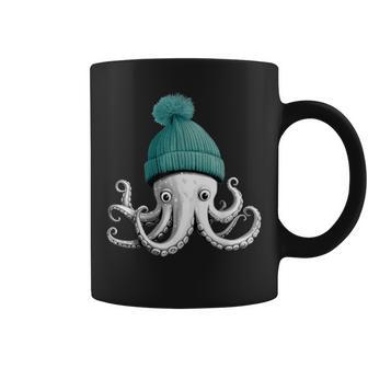 Cephalopod Octopus Lover Chilling In A Cap Novelty Apparel Coffee Mug - Seseable