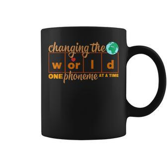 Changing World One Phoneme At A Time Science Of Reading Coffee Mug - Seseable