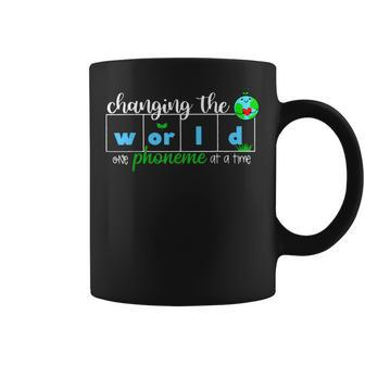 Changing The World One Phoneme At A Time Teacher Coffee Mug | Mazezy