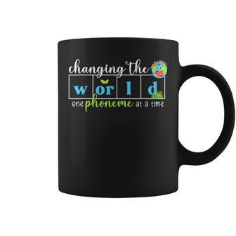 Changing The World One Phoneme At A Time Teacher Outfits Coffee Mug - Monsterry UK