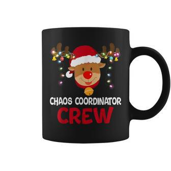 Chaos Coordinator Crew Reindeer Santa Hat Christmas Lights Coffee Mug - Monsterry UK