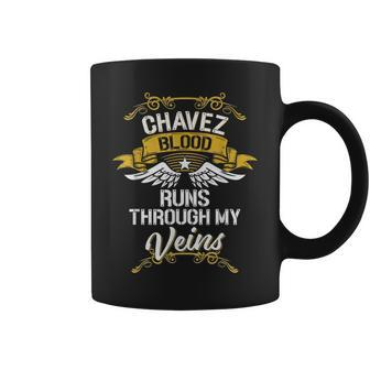Chavez Blood Runs Through My Veins Coffee Mug | Mazezy