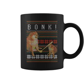 Cheems Bonk Ugly Christmas Sweater Doge Meme Coffee Mug | Mazezy