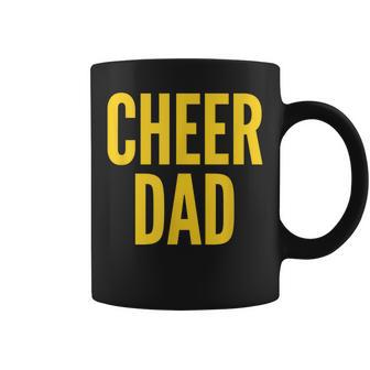 Cheer Dad Cheerleading Matching Parents Yellow Coffee Mug | Mazezy