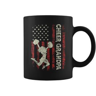 Cheer Grandpa Us Flag Dad Patriotic Cheerleader Fathers Day Coffee Mug