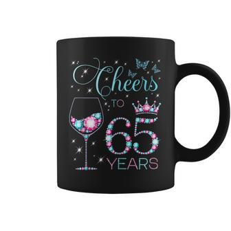 Cheers To 65 Years Old 65Th Birthday Party 65Th Happy Bday Coffee Mug | Mazezy