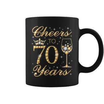 Cheers To 70 Years 70Th Queens Birthday 70 Years Old Coffee Mug - Thegiftio UK