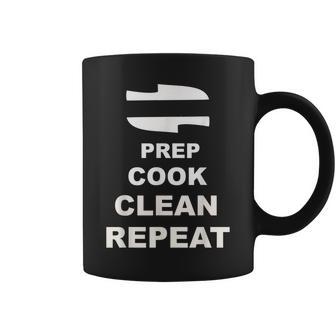 Chef's Chef Life PrepCook Clean Repeat Coffee Mug | Mazezy