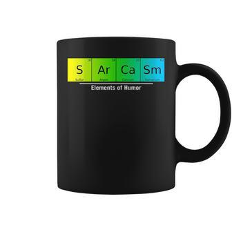 Chemistry Sarcasm Elements Of Humor Periodic Table Nerd Coffee Mug | Mazezy