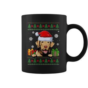 Chesapeake Bay Retriever Santa Hat Ugly Christmas Sweater Coffee Mug - Monsterry CA