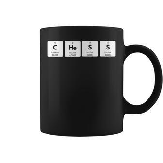Chess Pieces Periodic Table Elements Chess Coach Coffee Mug | Mazezy