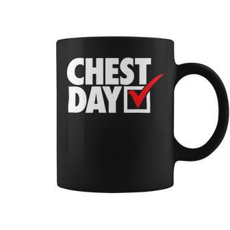 Chest Day Checkmark Workout Gym Routine Exercise Fitness Coffee Mug - Monsterry AU