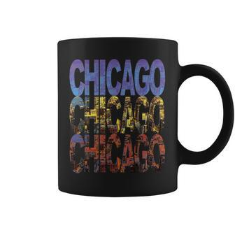 Chicago City Flag Downtown Skyline Chicago 2 Coffee Mug - Monsterry AU