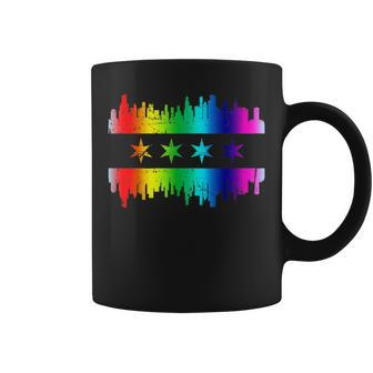 Chicago Flag Skyline Lgbt Gay Pride Parade Coffee Mug | Mazezy
