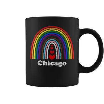 Chicago Gay Pride Progress Pride Rainbow Flag Lgbtq Coffee Mug | Mazezy
