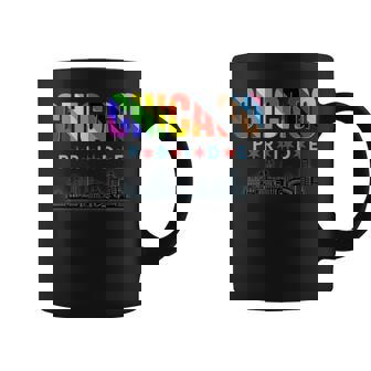 Chicago Gay Pride Rainbow Skyline Coffee Mug | Mazezy