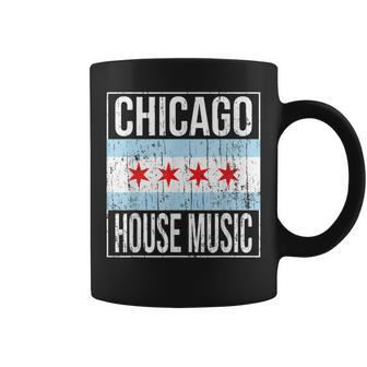 Chicago House Music Stylish Flag Vintage Dance Music Dj Coffee Mug | Mazezy