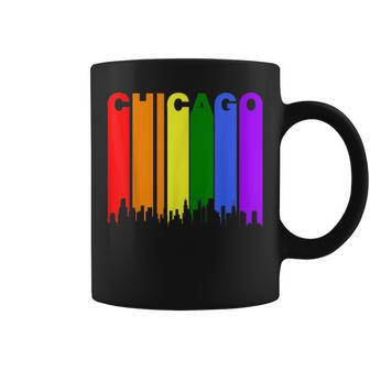 Chicago Illinois Downtown Rainbow Lgbt Gay Pride Coffee Mug | Mazezy