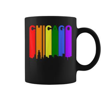 Chicago Illinois Lgbtq Gay Pride Rainbow Skyline Coffee Mug | Mazezy