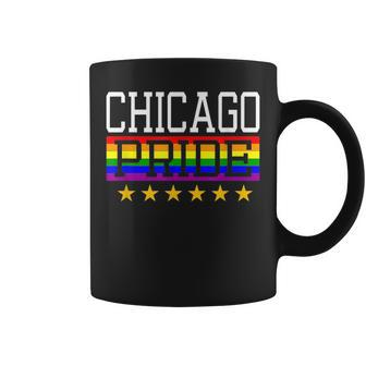 Chicago Pride Gay Lesbian Queer Lgbt Rainbow Flag Illinois Coffee Mug | Mazezy