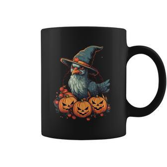 Chicken Witch Halloween Costume Farm Animal Pumpkin Farmer Coffee Mug - Thegiftio UK