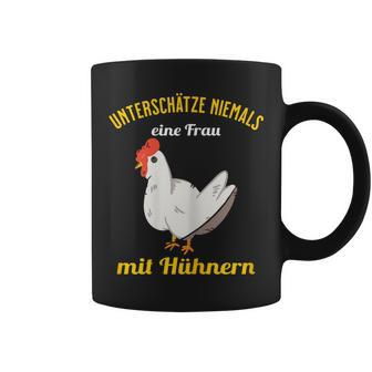Chickens Underestimate Never A Woman With Chickens Coffee Mug - Thegiftio UK