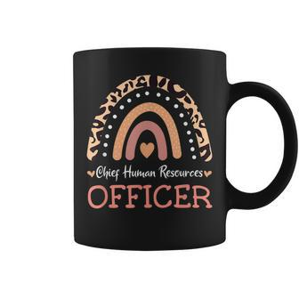 Chief Human Resources Officer Leopard Rainbow Appreciation Coffee Mug | Mazezy