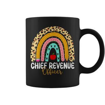 Chief Revenue Officer Leopard Rainbow Finance Back Work Coffee Mug | Mazezy