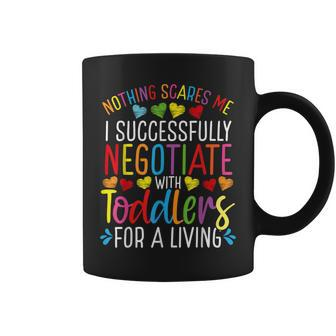 Childcare Teacher Negotiate With Toddlers Daycare Provider Coffee Mug - Monsterry AU
