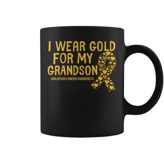 Childhood Cancer Awareness Month Ribbon Grandson Grandma Coffee Mug | Mazezy